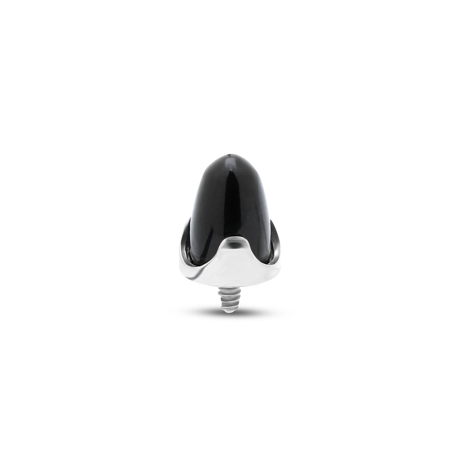 Opal Black Cone Flatback