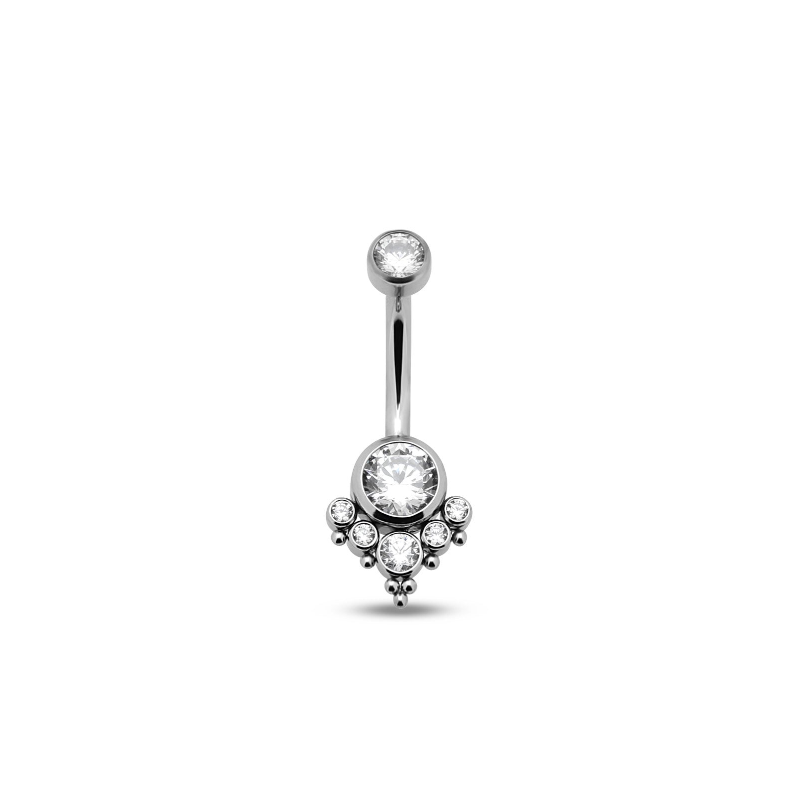 Jewelled & Beaded Cluster Navel Bar