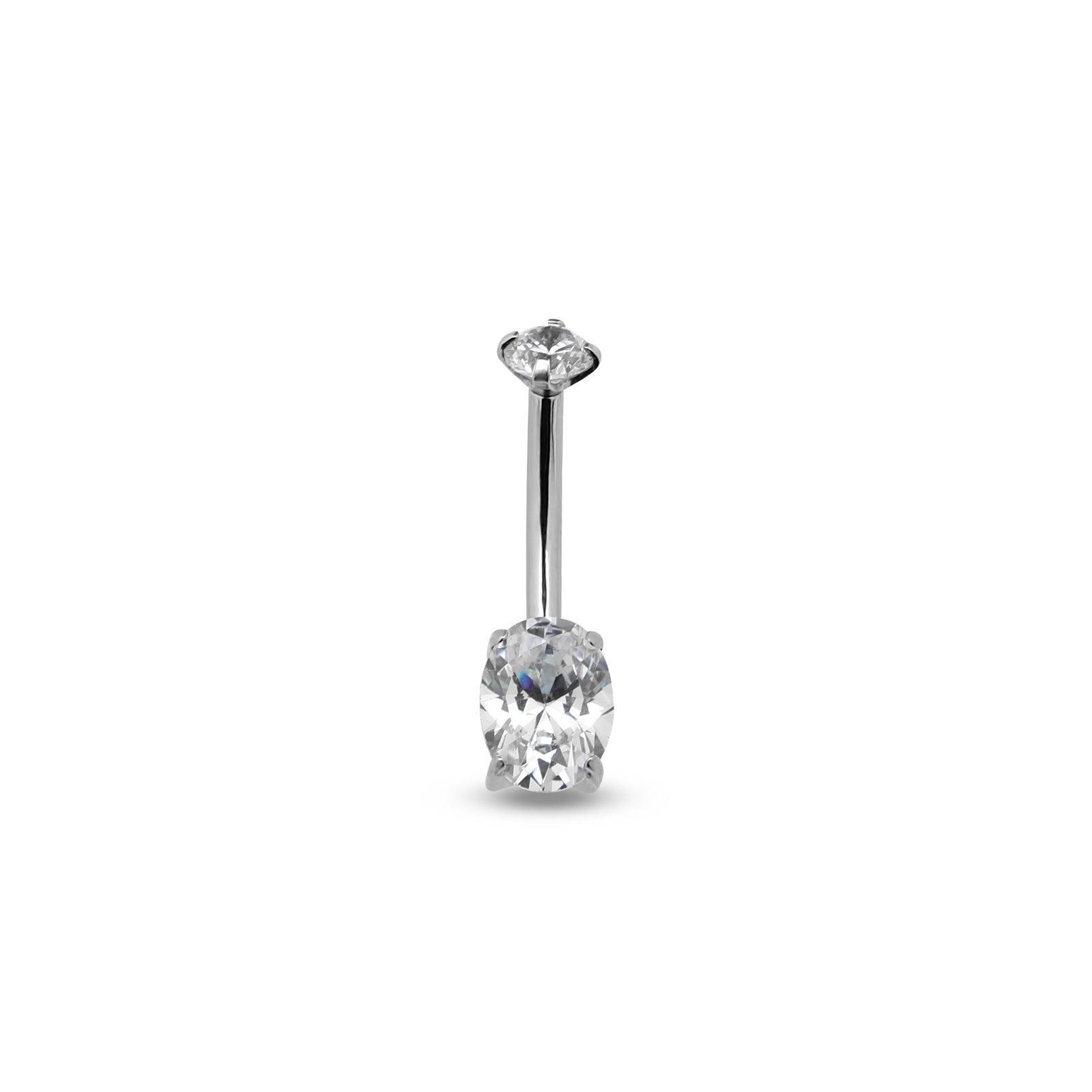Titanium Oval Navel Bar