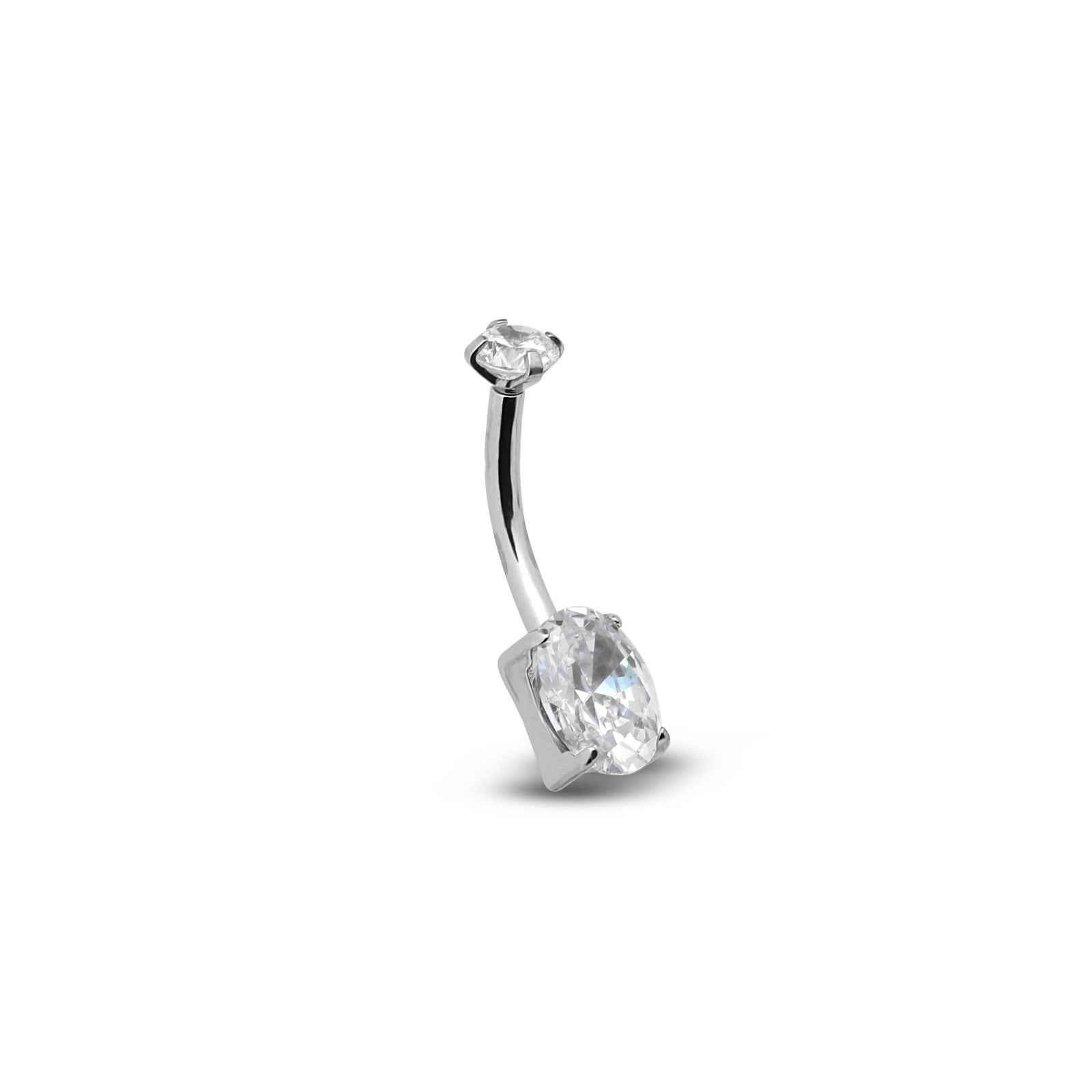 Titanium Oval Navel Bar