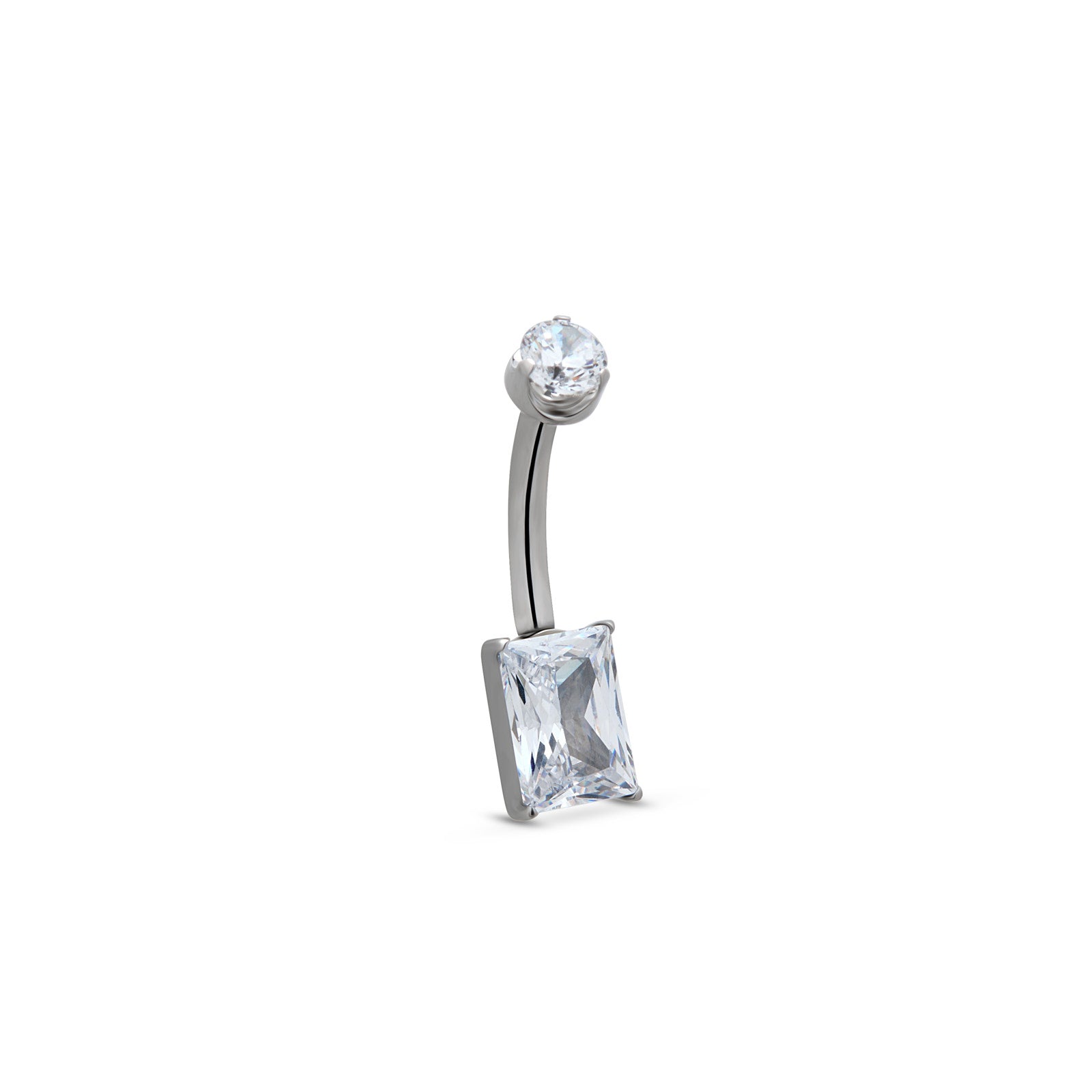 Titanium Square Cut Navel Bar