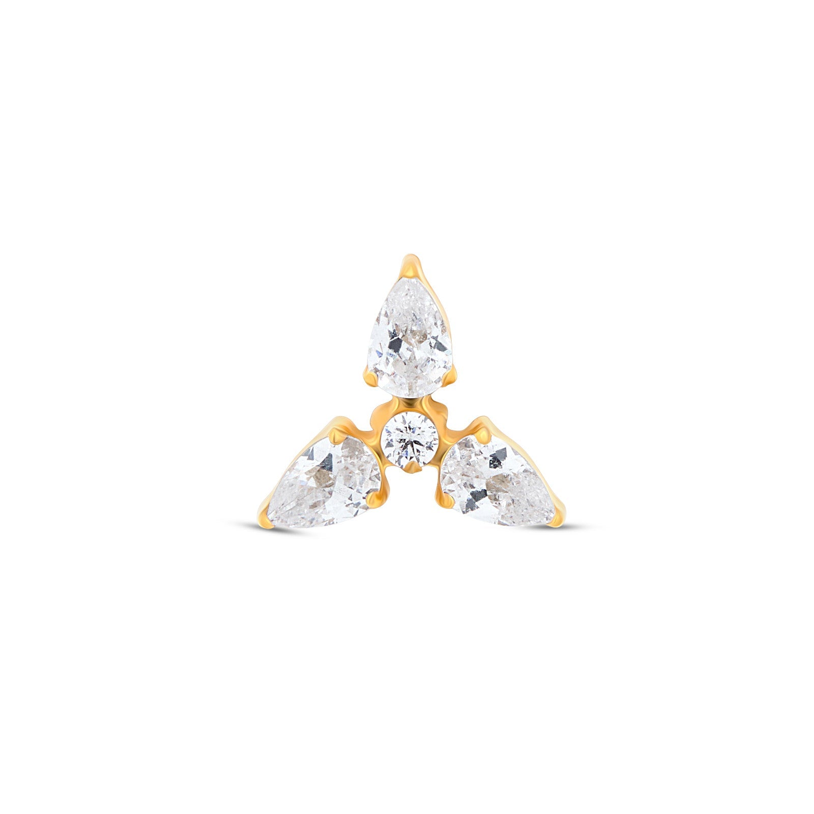 18k V-Gold Fan Flatback