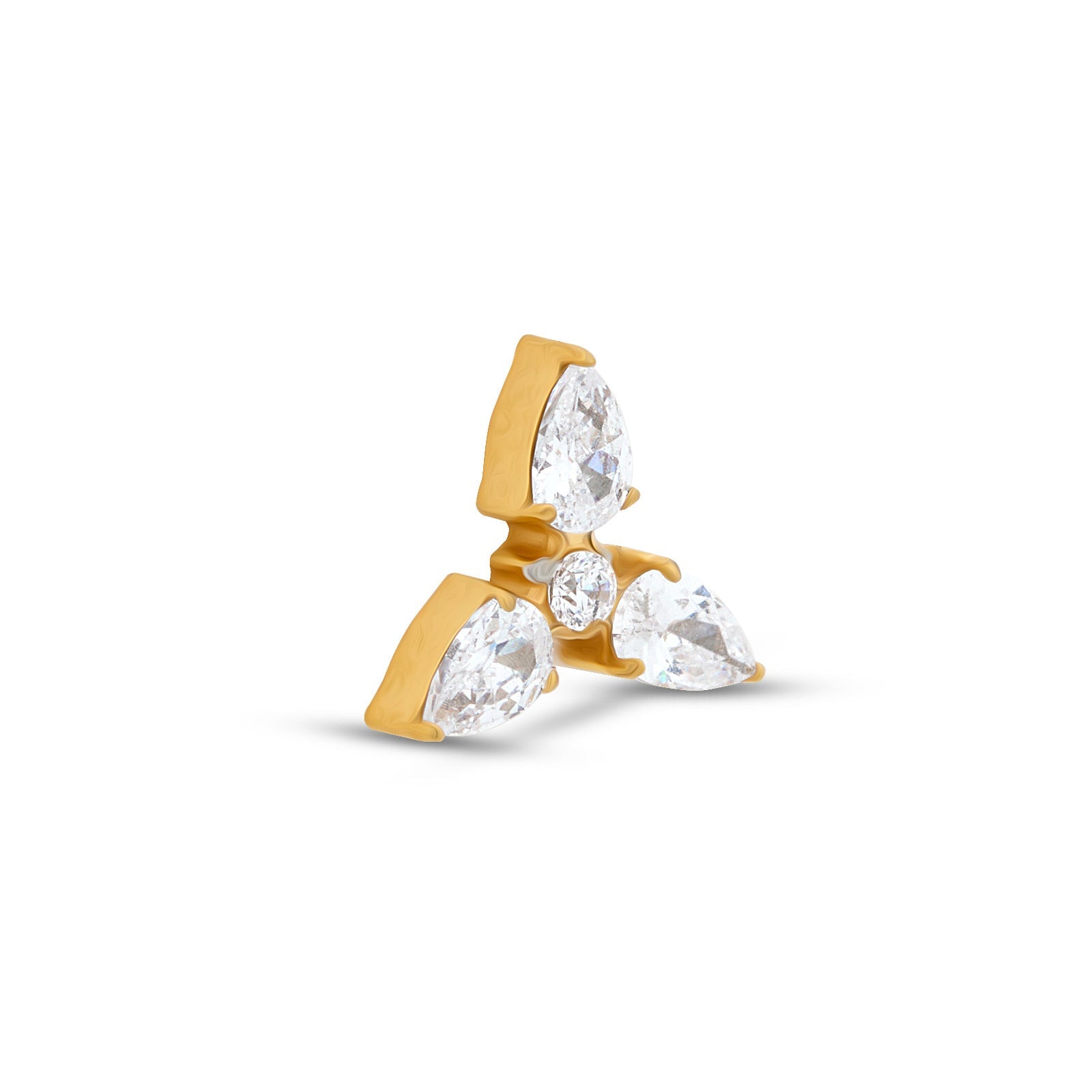 18k V-Gold Fan Flatback