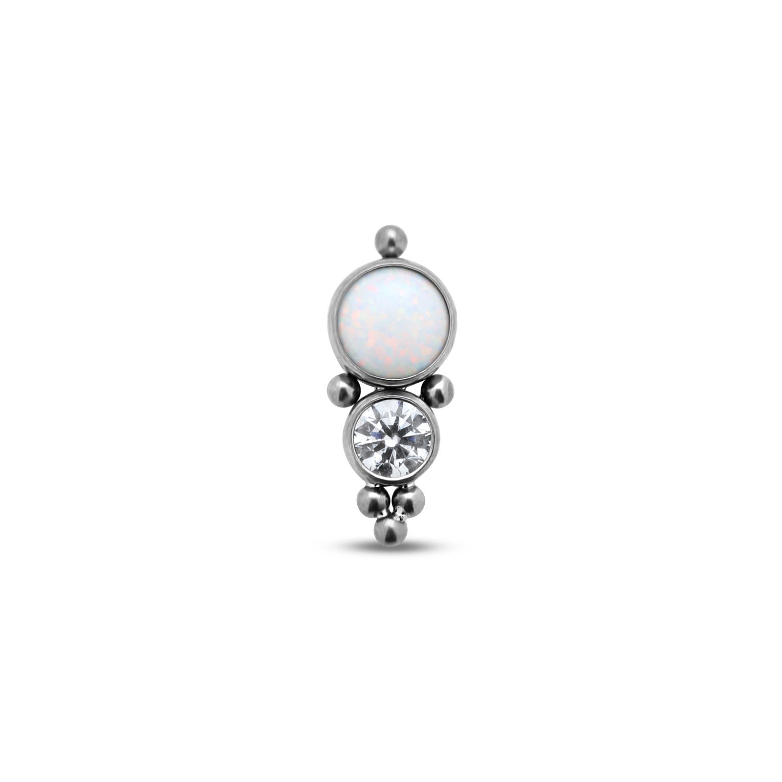 2 Jewel Cluster Crystals And Opal  Flatback