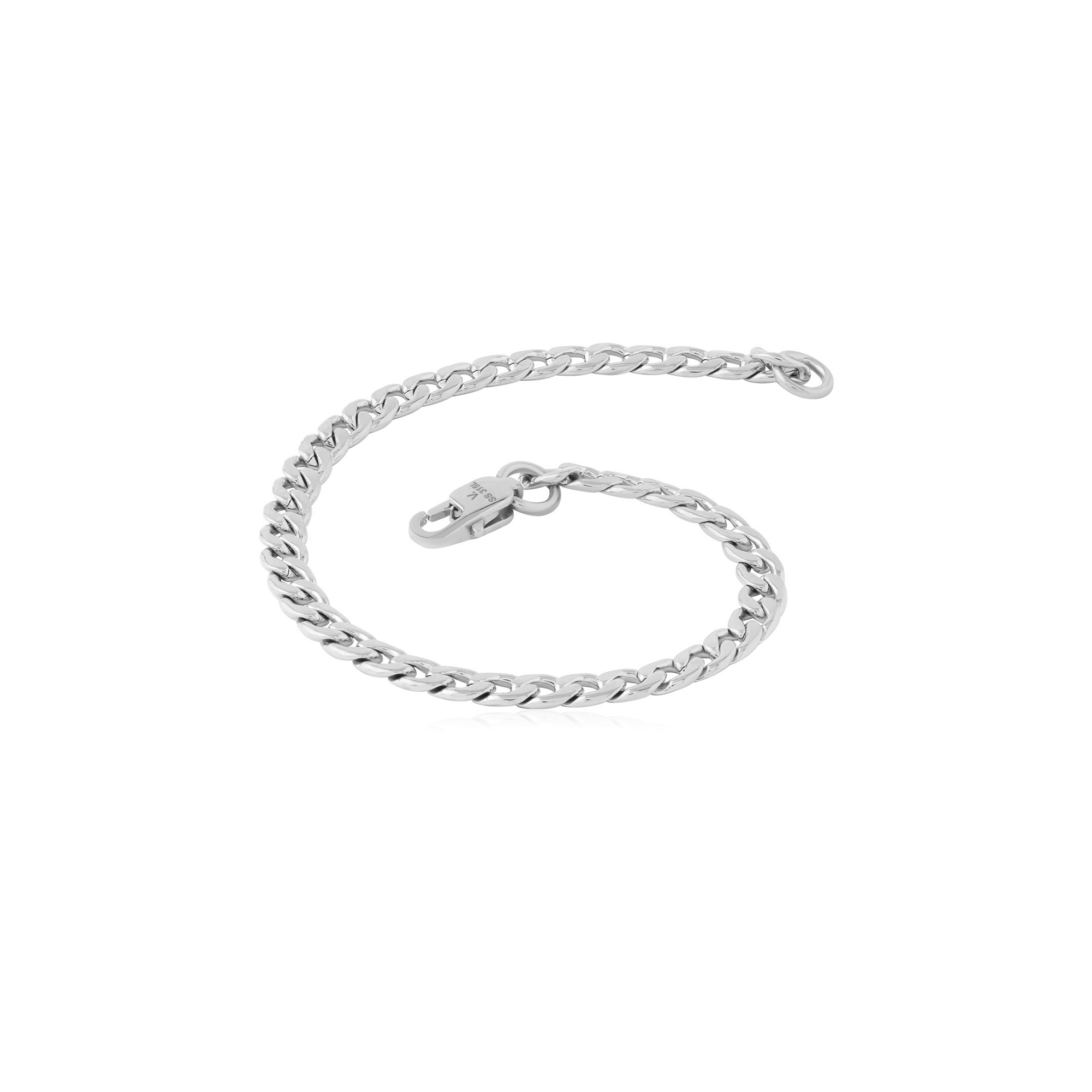 Steel Bracelet Flat Curb