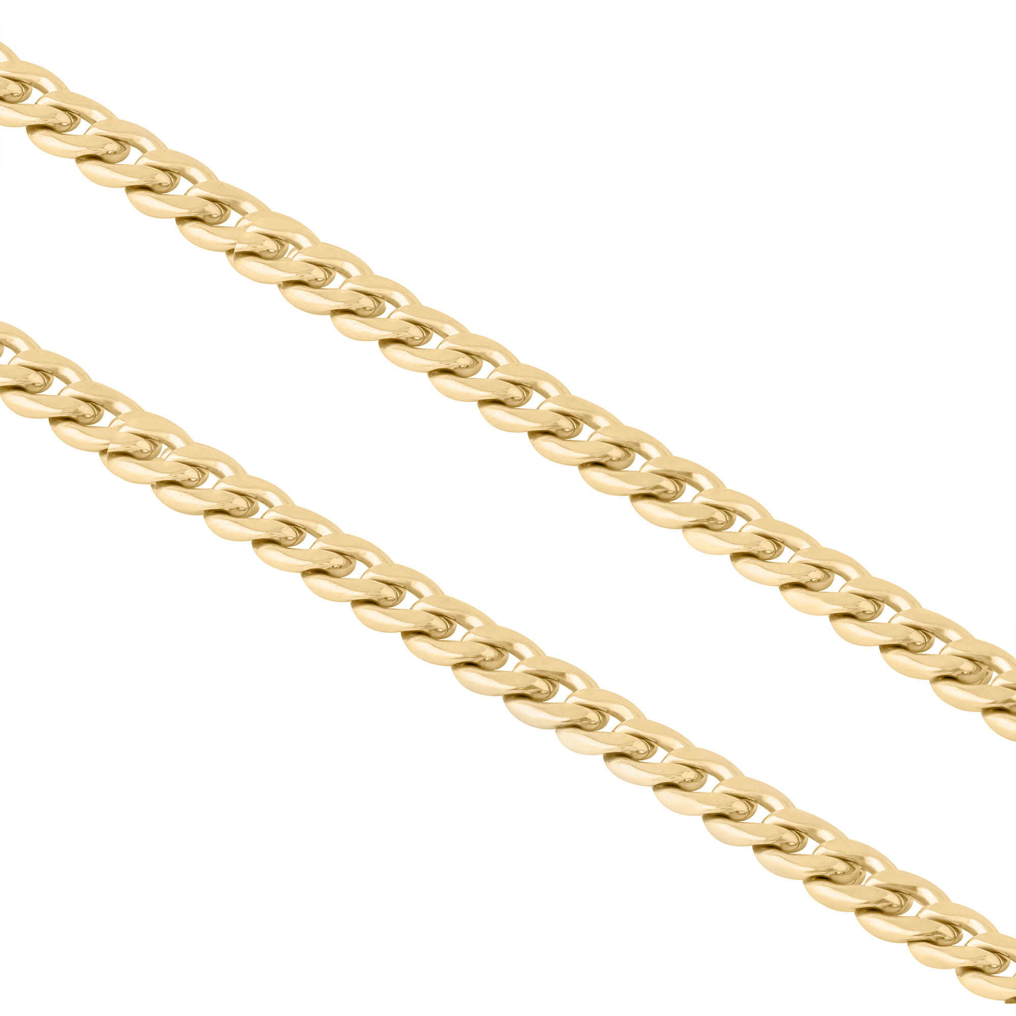 18k V-Gold Necklace Flat Curb