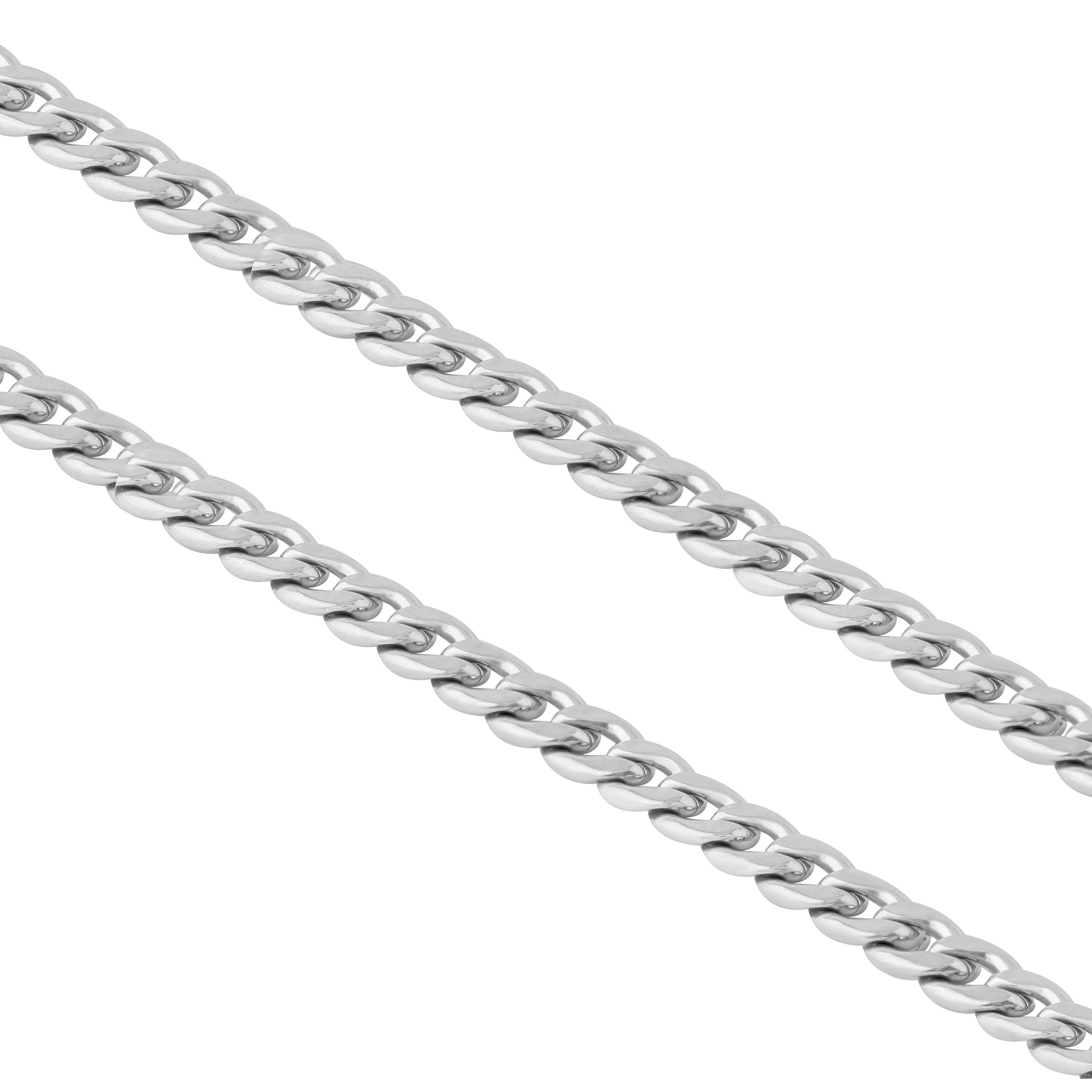 Steel Necklace Flat Curb