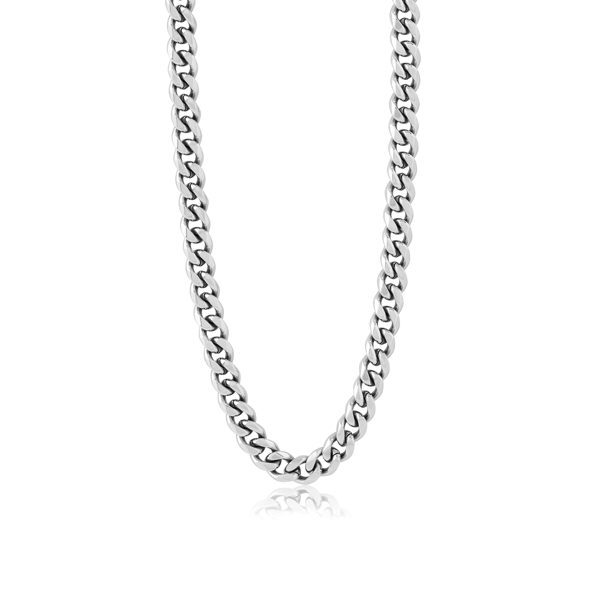 Steel Necklace Large Curb